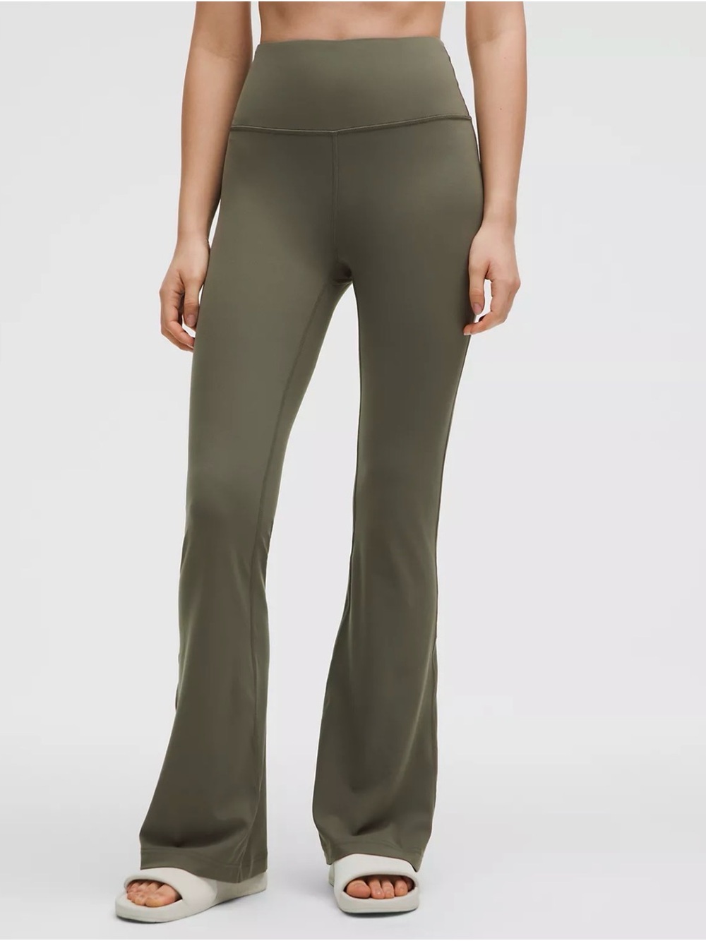 Lululemon Groove Nulu High-Rise Olive Green Flared Pant Leggings NWT